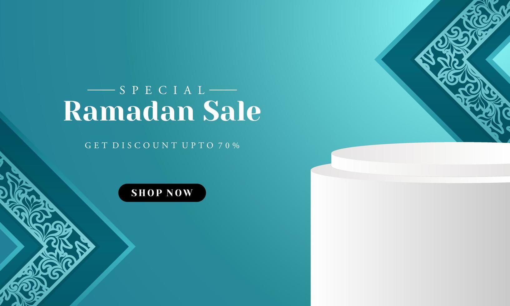 banner de promoción de ventas para la venta de ramadán vector