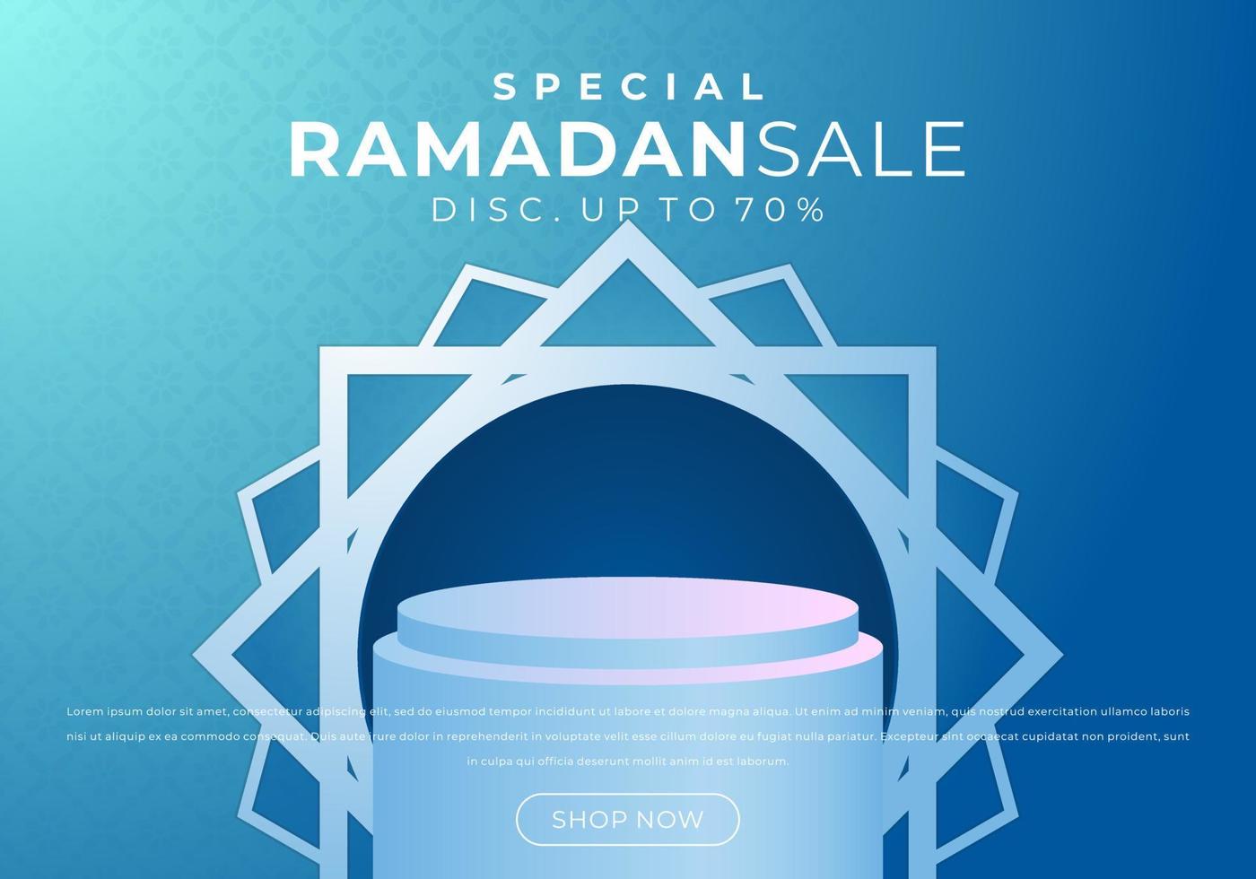 Sales promotion banner for ramadan sale vector