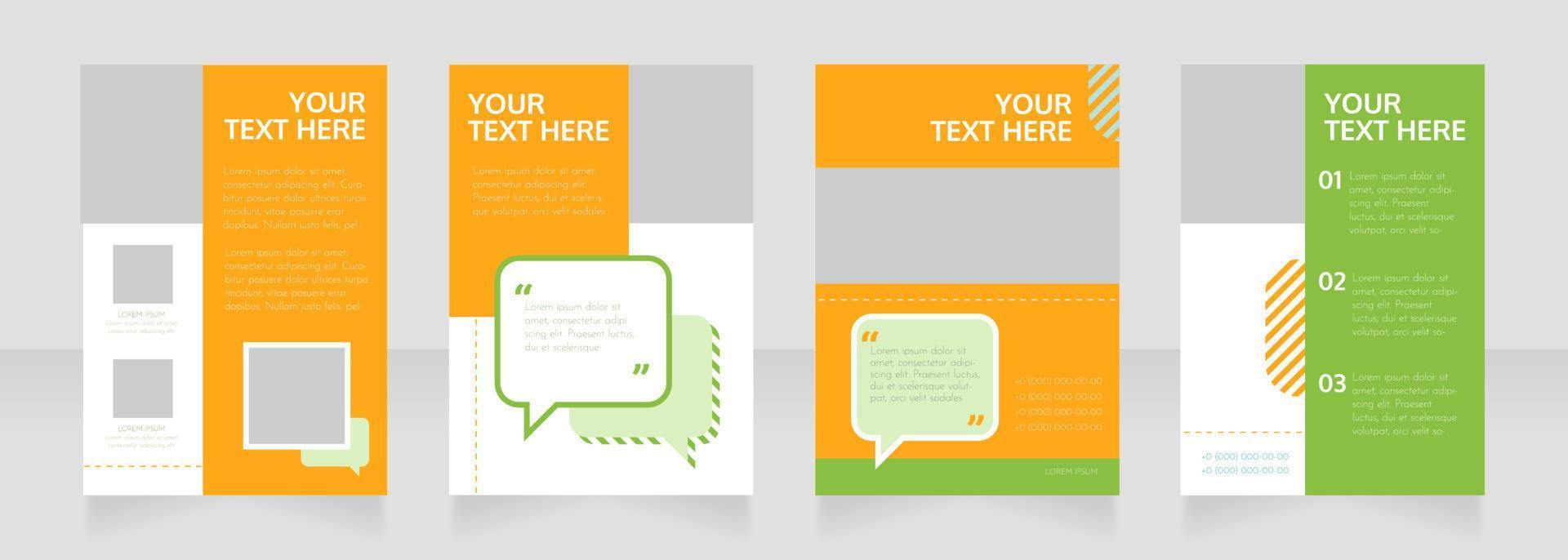 Marketing service blank brochure layout design vector