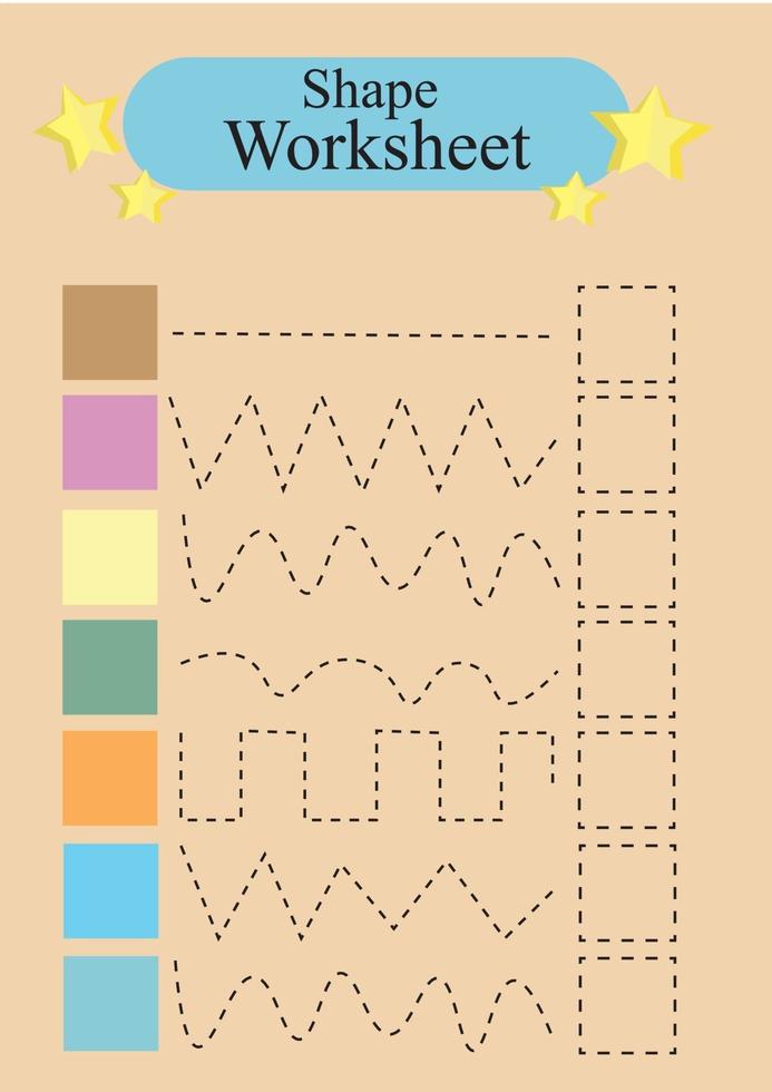 Printable worksheet for kids vector