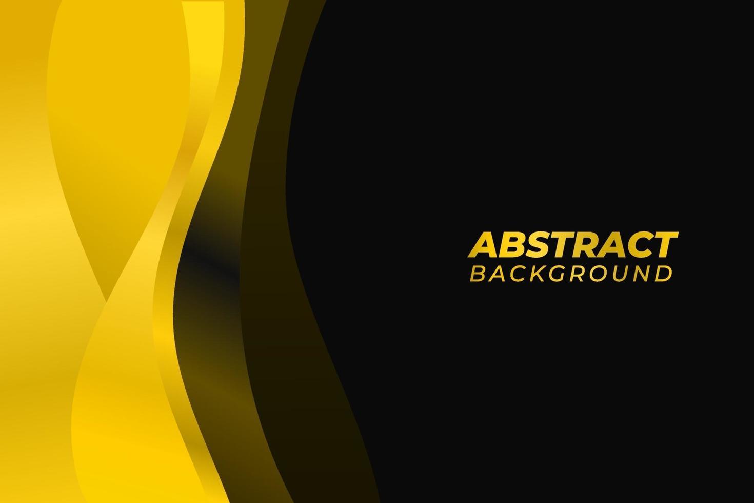 Black Gold Abstract wave background Vector Elegant Horizontal banner