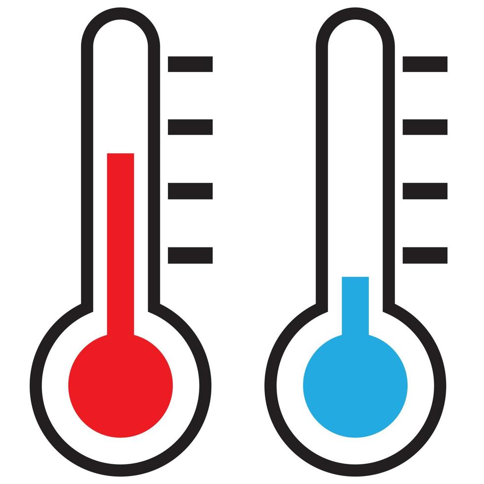 Isolated thermometers in different colors vector