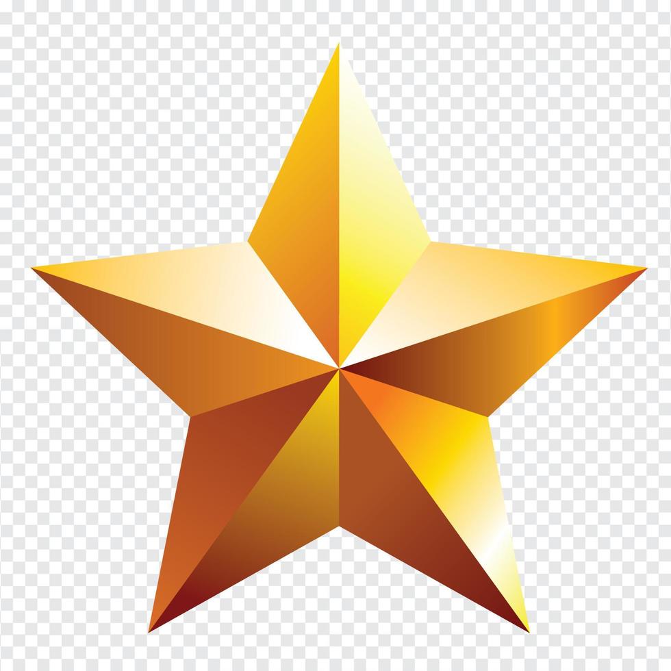 The Golden star. Vector illustration