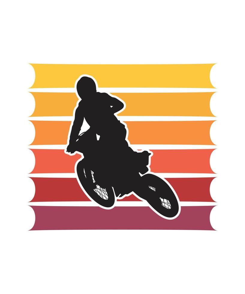 Bike Retro Sunset Design template vector