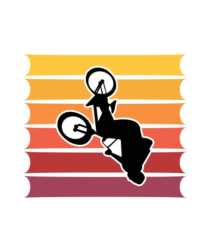 Bike Retro Sunset Design template vector