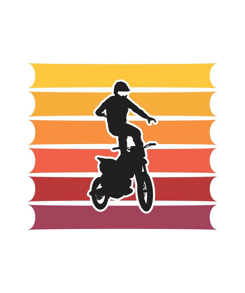 Bike Retro Sunset Design template vector