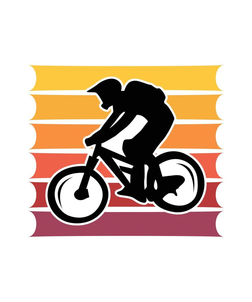 Bike Retro Sunset Design template vector