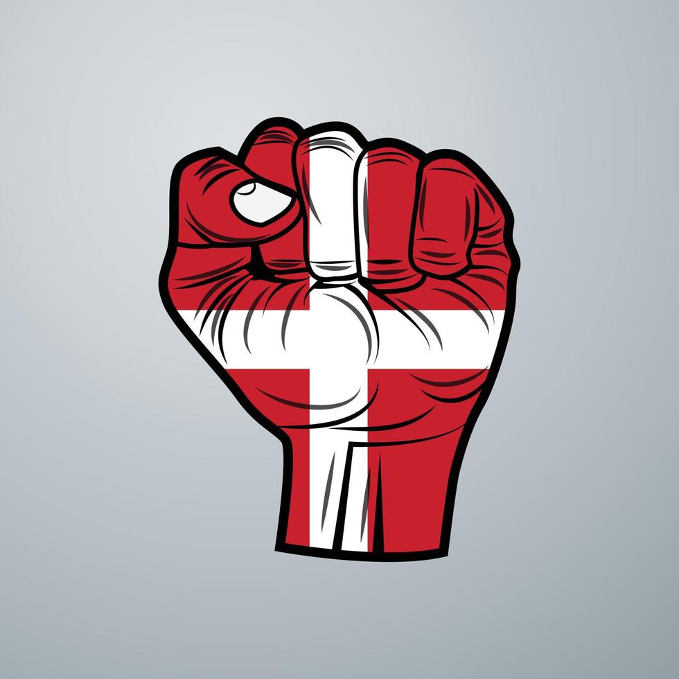 Sovereign Military Order of Malta Flag with Hand Design vector