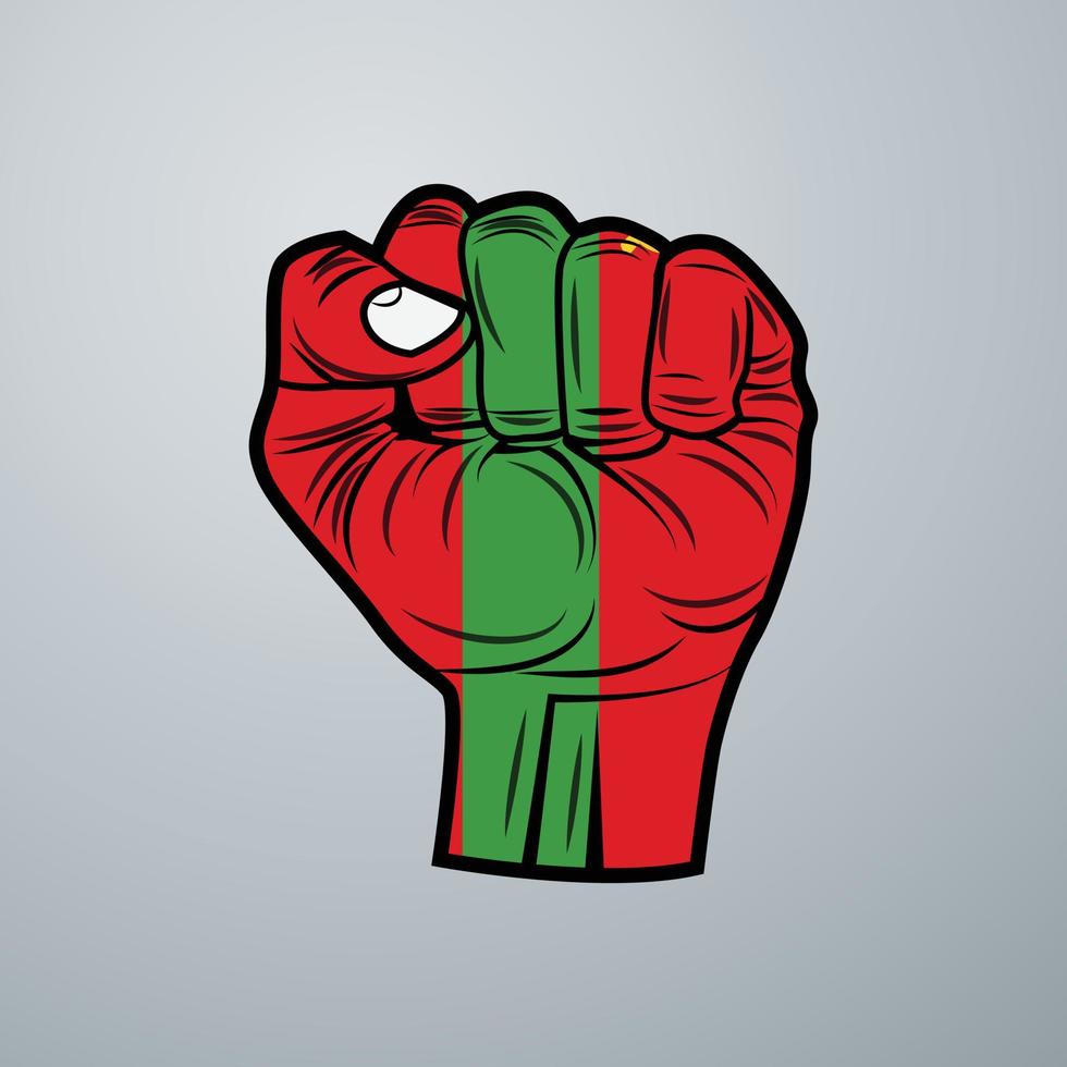 Transnistria Flag with Hand Design vector