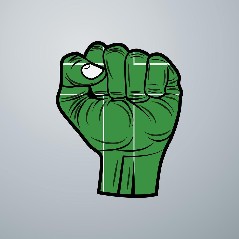 Ladonia Flag with Hand Design vector
