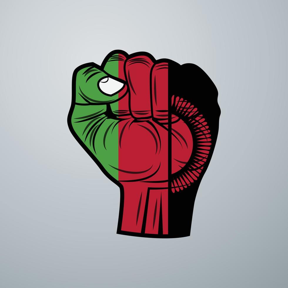 bandera de malawi con diseño de mano vector