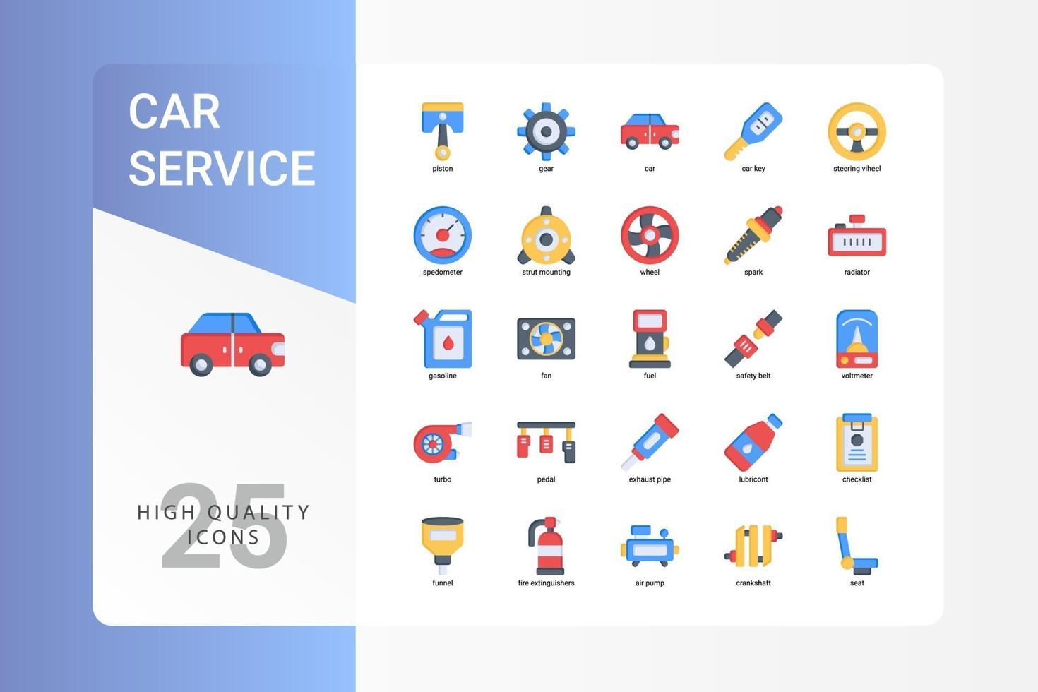 paquete de iconos de servicio de automóvil para el diseño de su sitio web, logotipo, aplicación, ui. vector