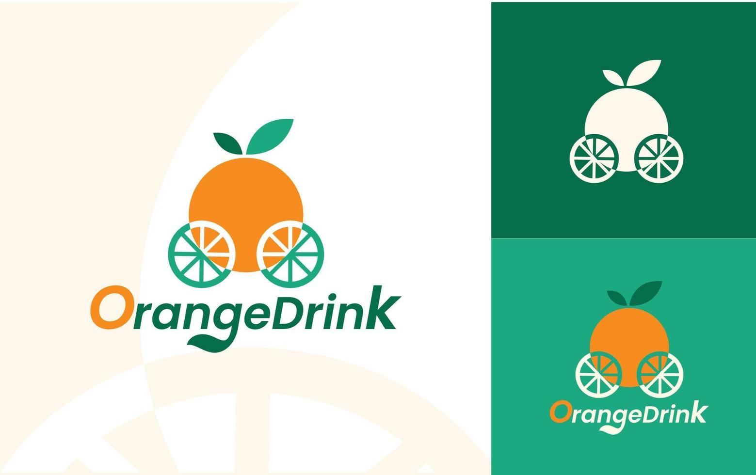 concepto de vector de diseño de logotipo pequeño naranja