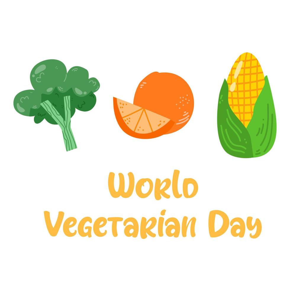 elemento del día mundial del vegetariano vector