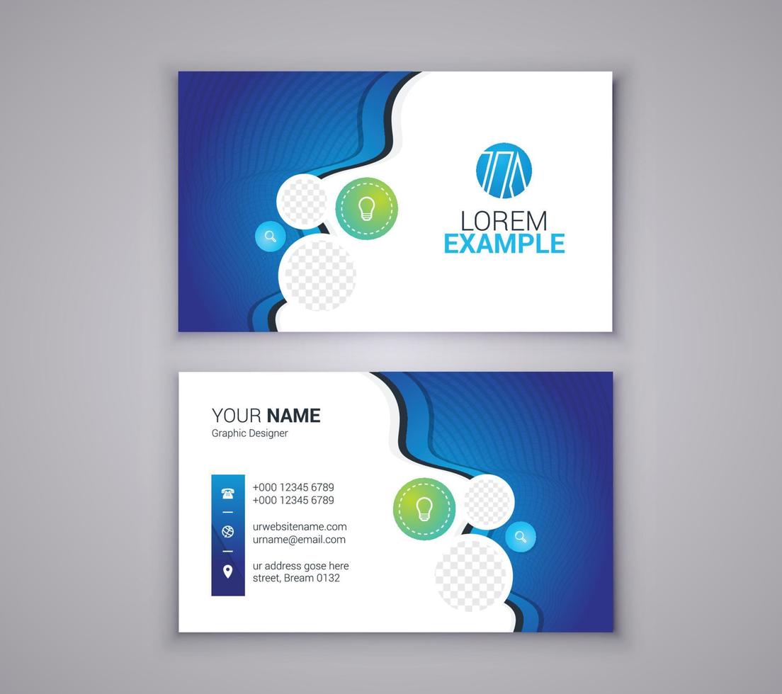Modern business card design template vector