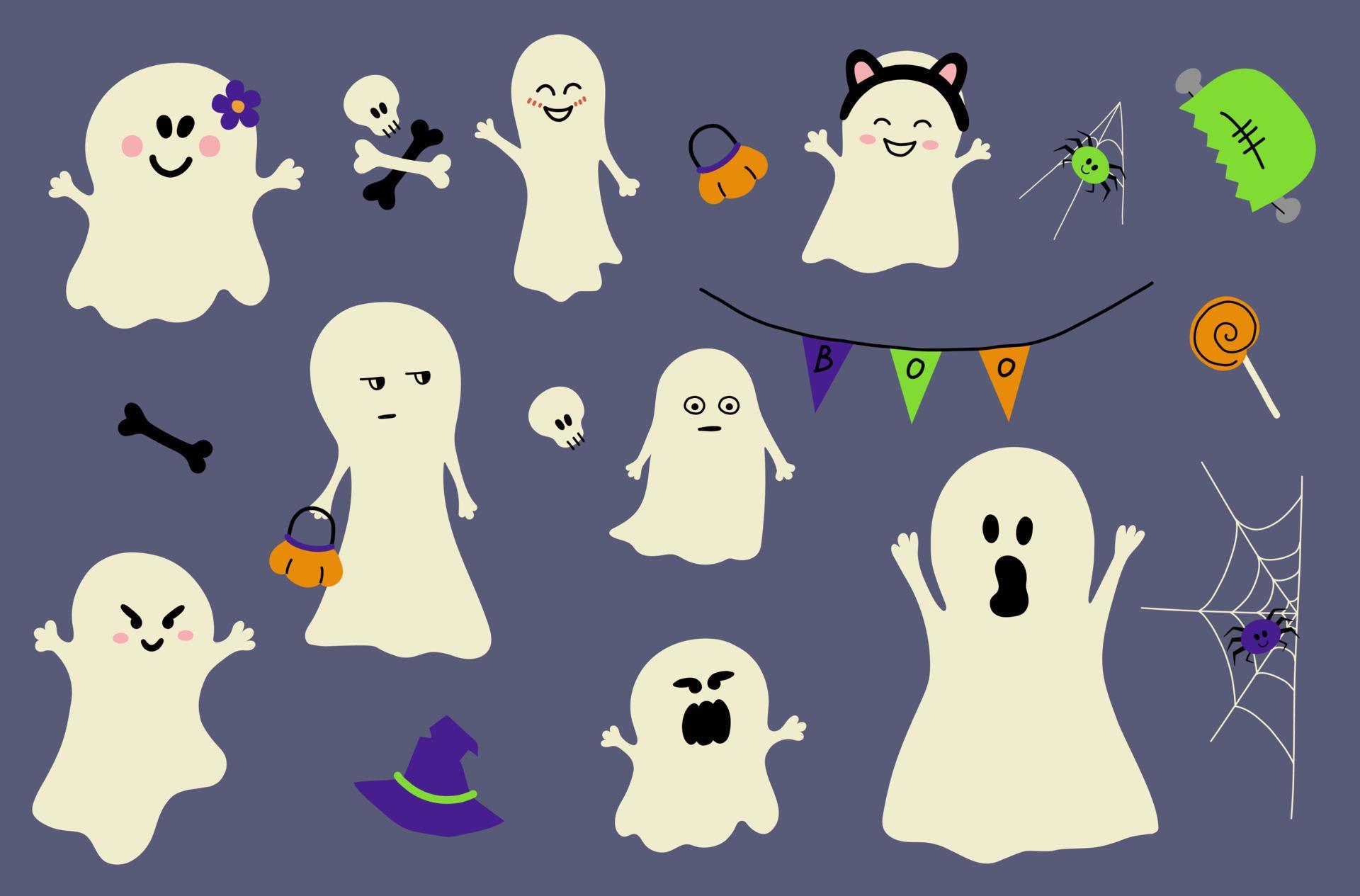 elemento de icono de fantasma para halloween. ilustración vectorial vector