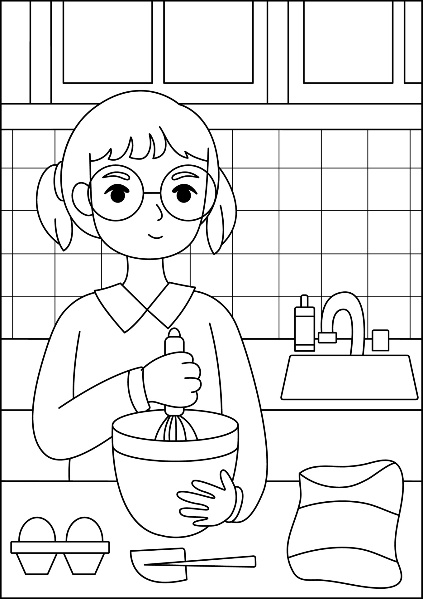 Cooking Coloring Page