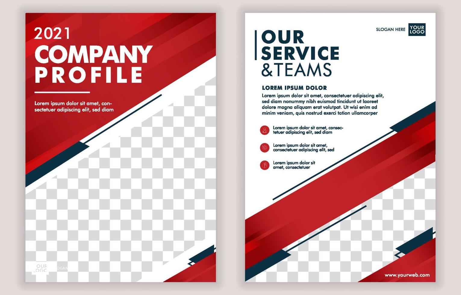 Company Profile Page Template vector