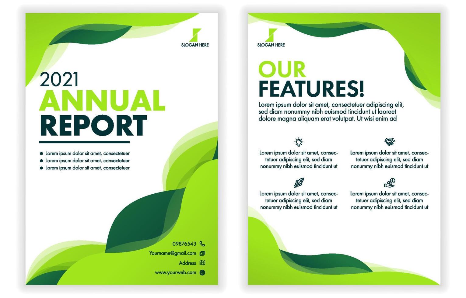 Annual Report Template vector