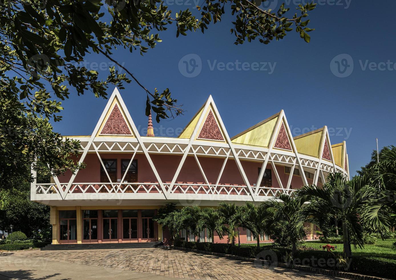 Chaktomuk Conference Hall architecture landmark building in phnom penh cambodia photo