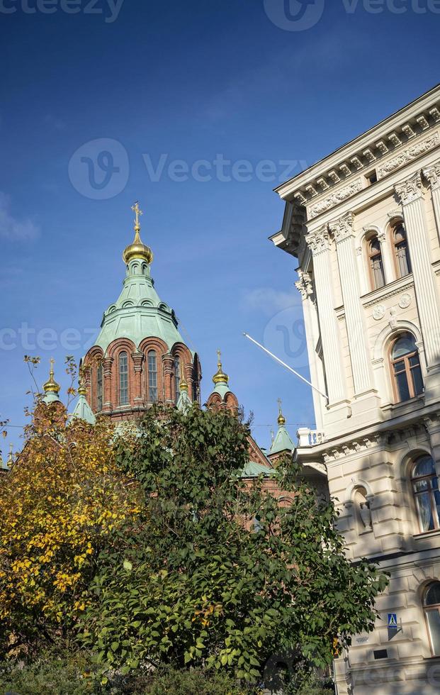 Uspenski orthodox church cathedral famous landmark in helsinki city finland photo