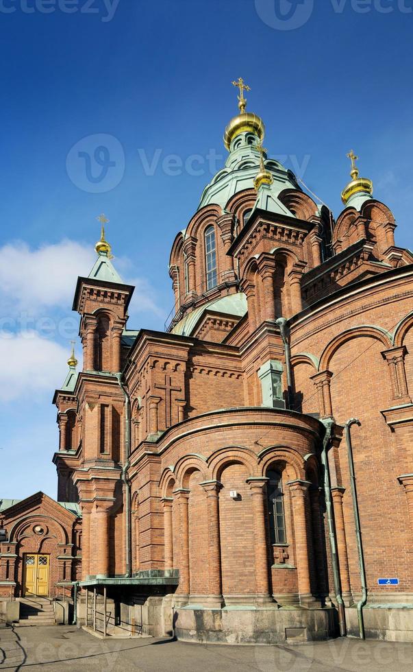 Uspenski orthodox church cathedral famous landmark in helsinki city finland photo