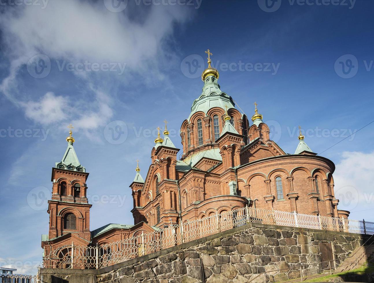 Uspenski orthodox church cathedral famous landmark in helsinki city finland photo