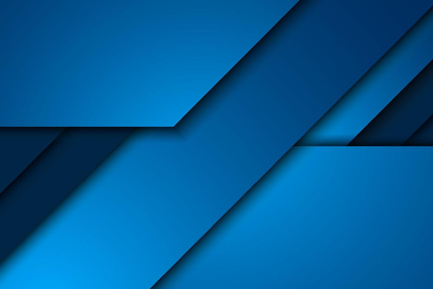 Abstract blue diagonal overlap background vector