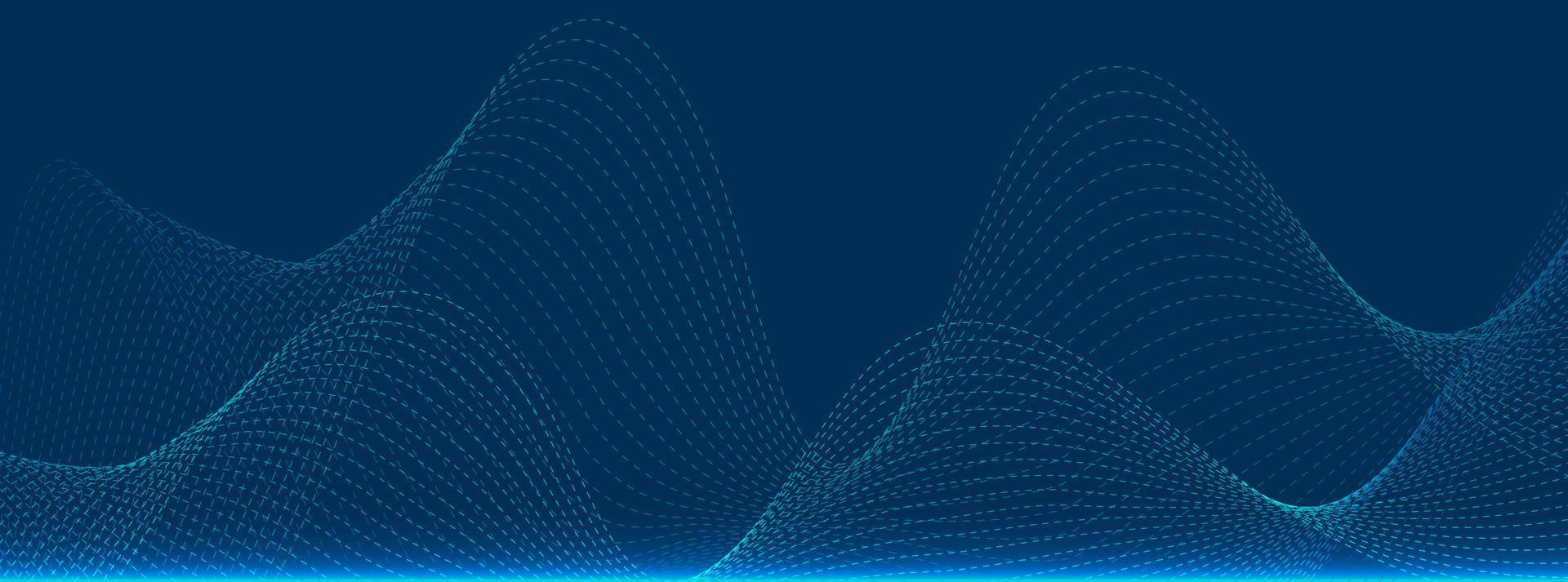 Abstract particle technology, wave design, digital network background, vector communication concept