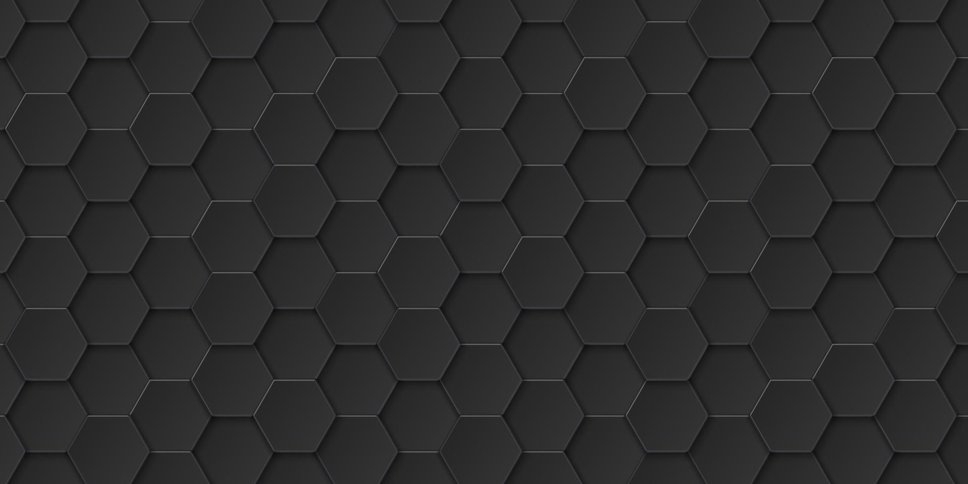 Abstract black hexagonal background, hexagon shape, vector illustration