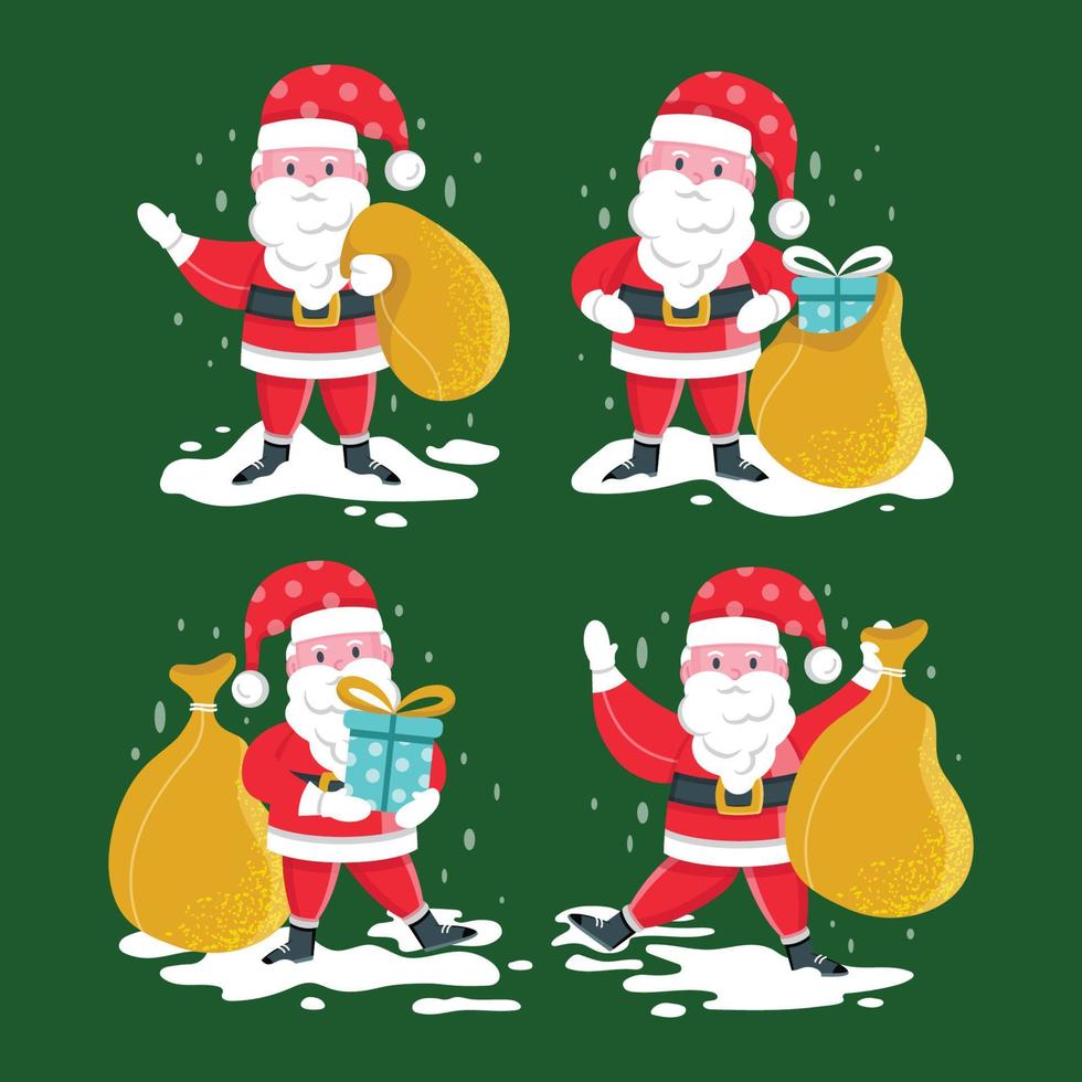 Santa Claus Character Set vector