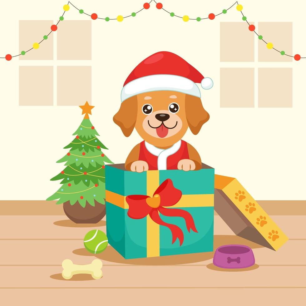 Santa Paw Adopting Animals vector