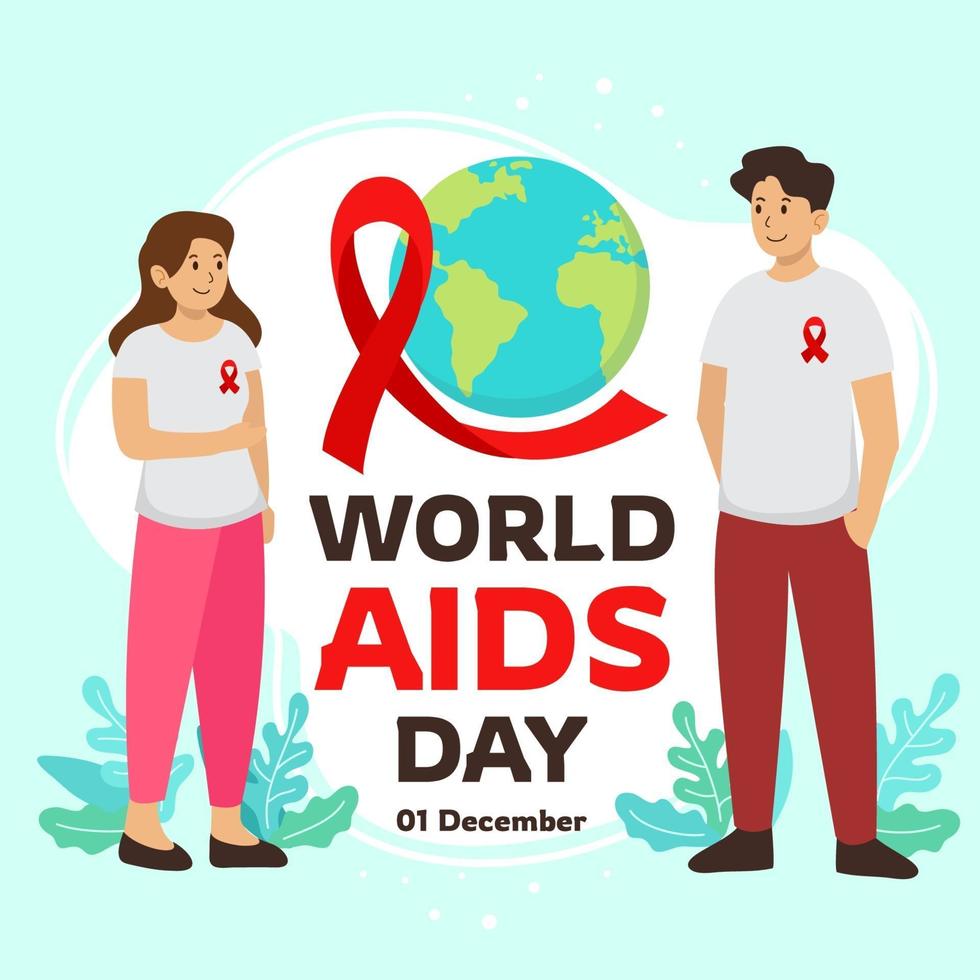 Together for World AIDS Day vector