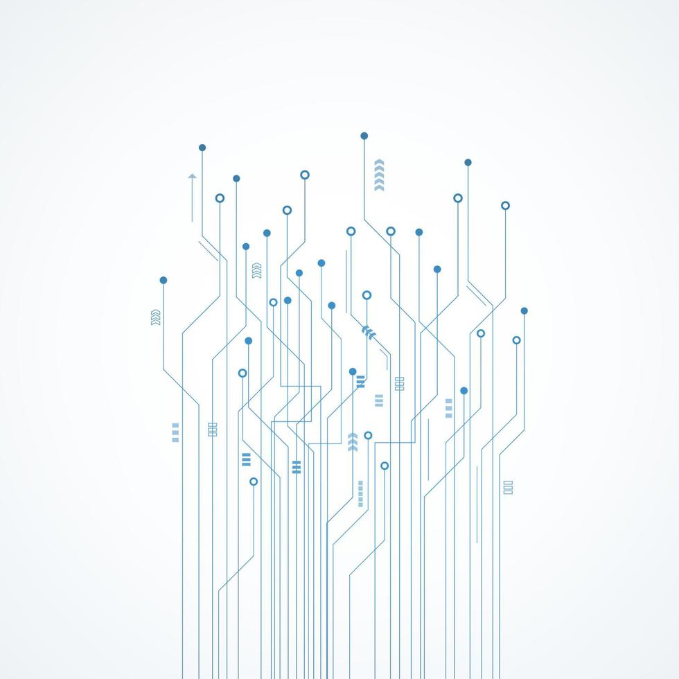Abstract Technology Background, Blue circuit board vector