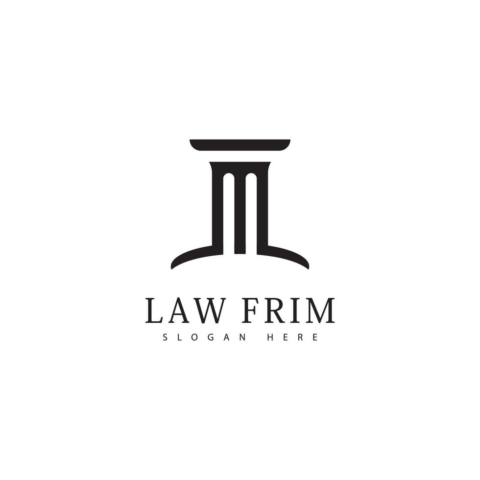 bufete de abogados diseño logo icono plantilla vector