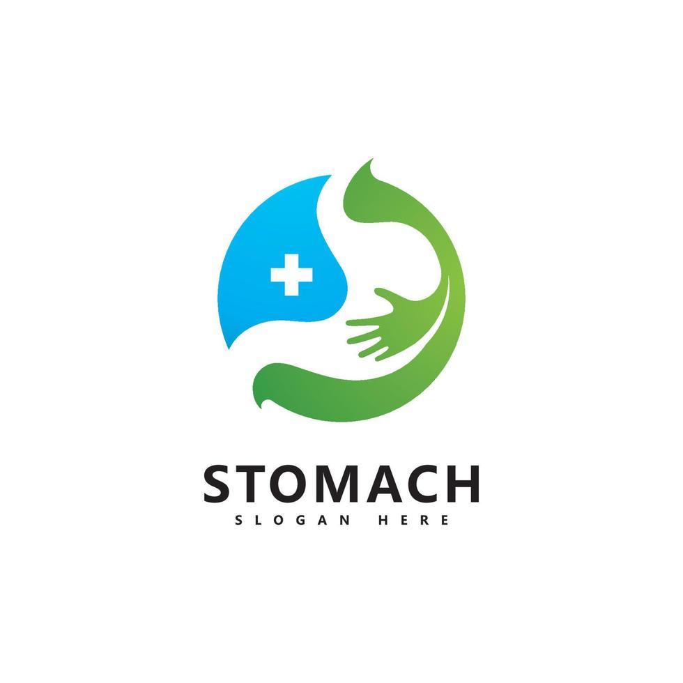 vector de icono de logotipo de cuidado de estómago