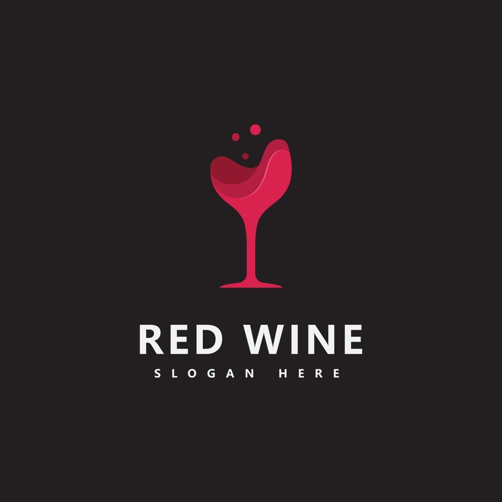 Ilustración de vector de plantilla de diseño de icono de logotipo de vino