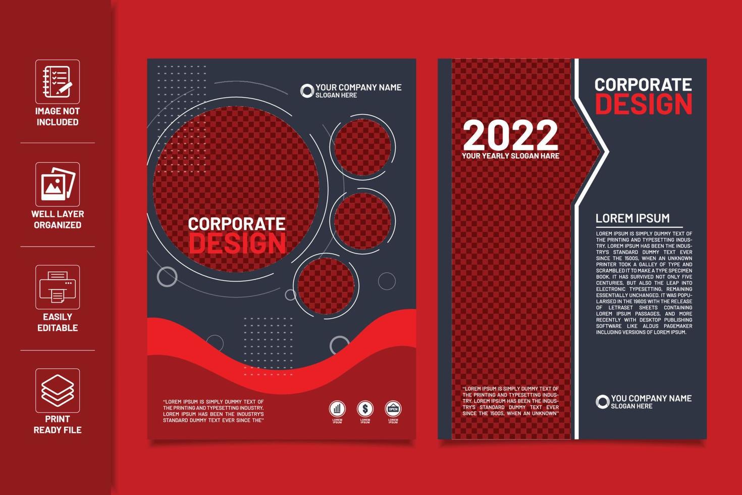 corporate flyer design template.eps vector