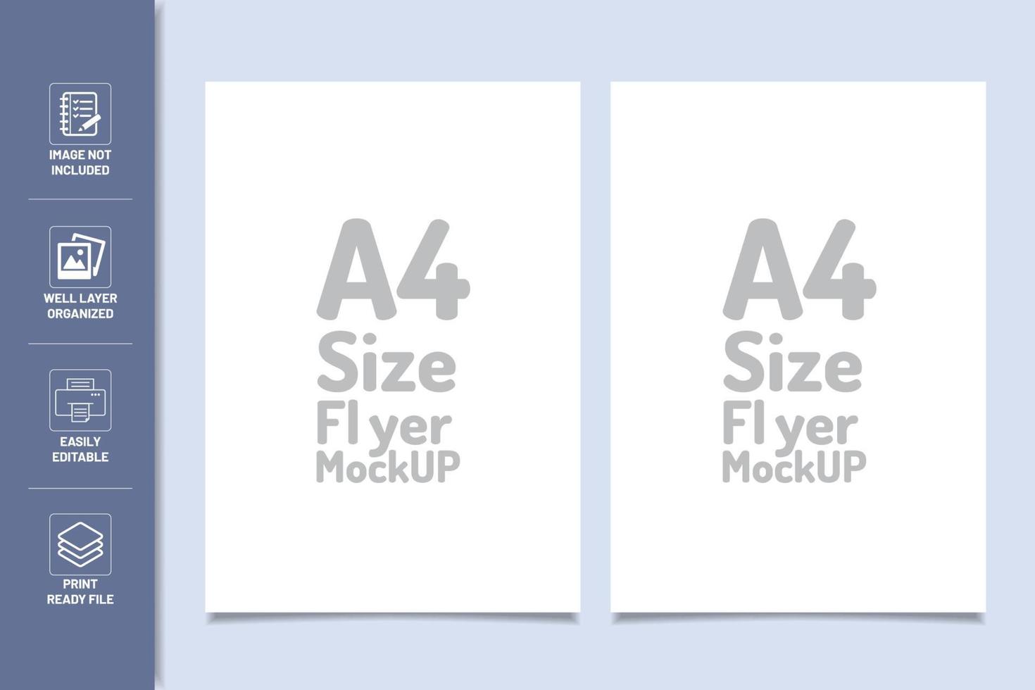 A4 Size Flyer Design Template MockUP.eps vector