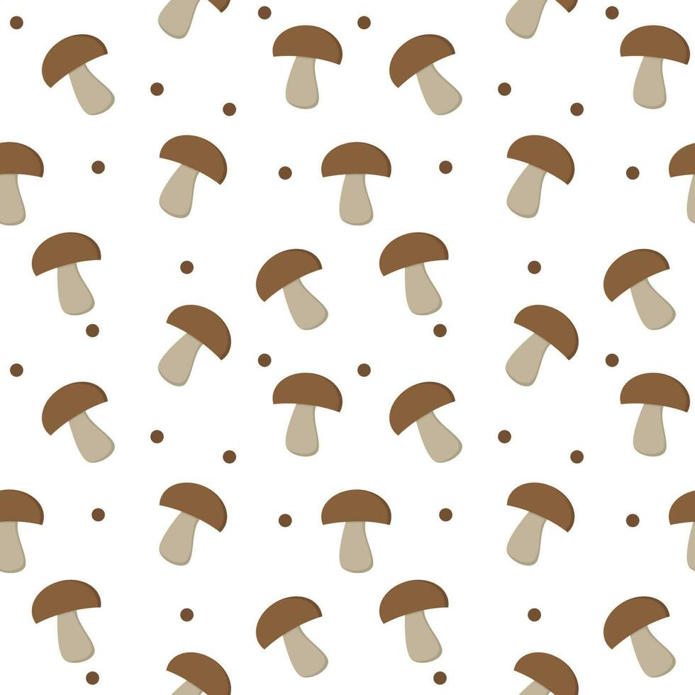 Mushroom seamless abstract pattern on white background vector design