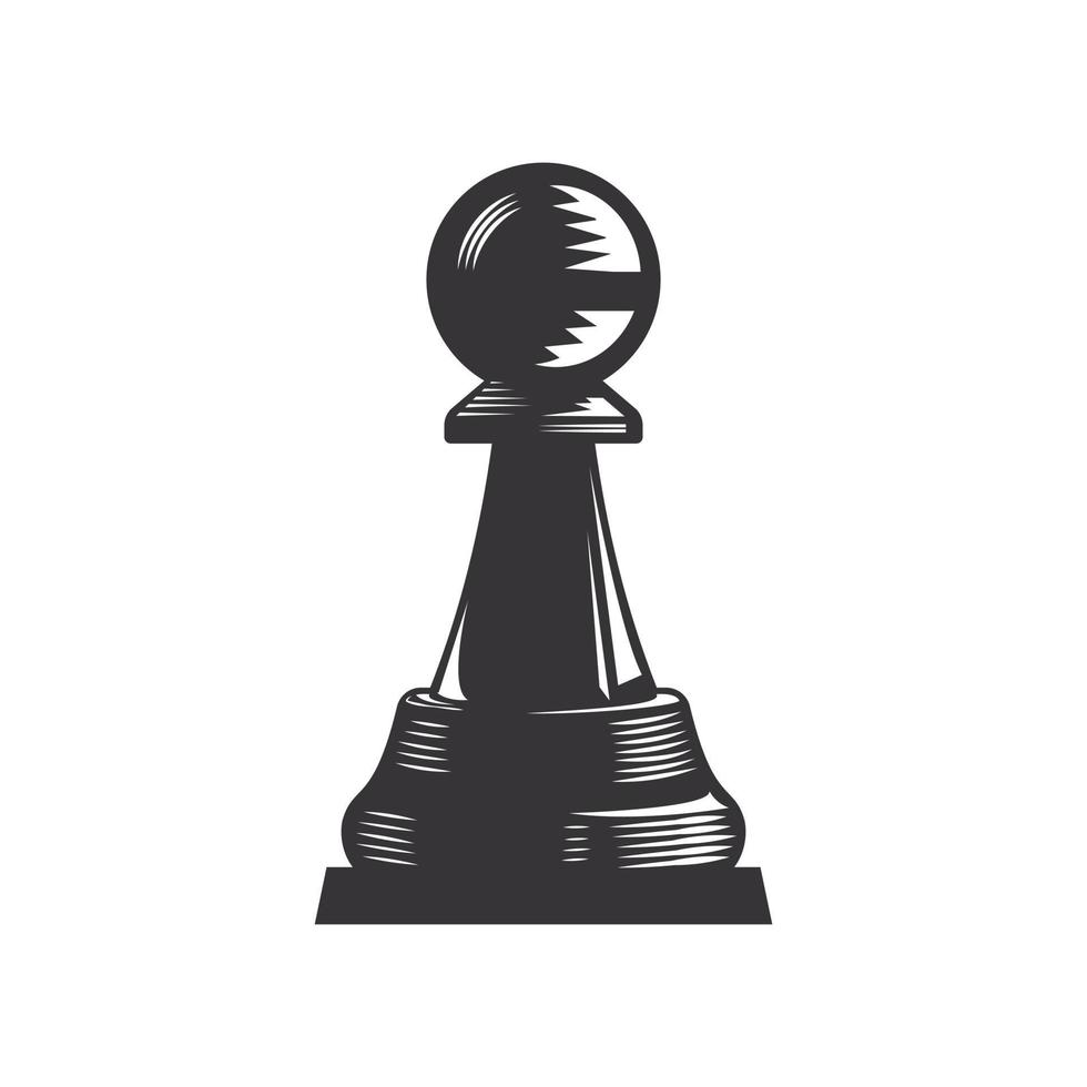 Chess vector line art illustration.