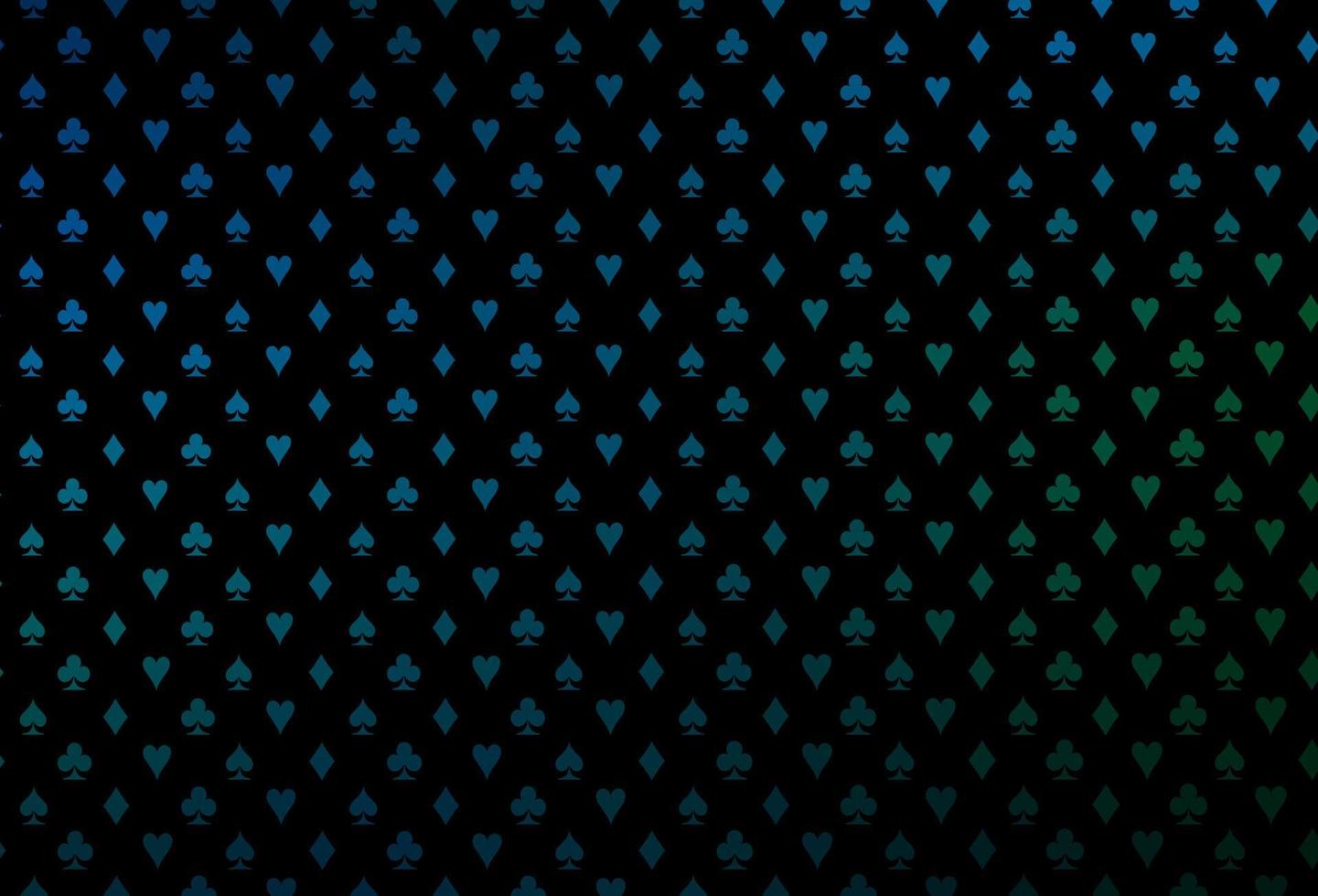 Fondo de vector azul oscuro, verde con signos de tarjetas.