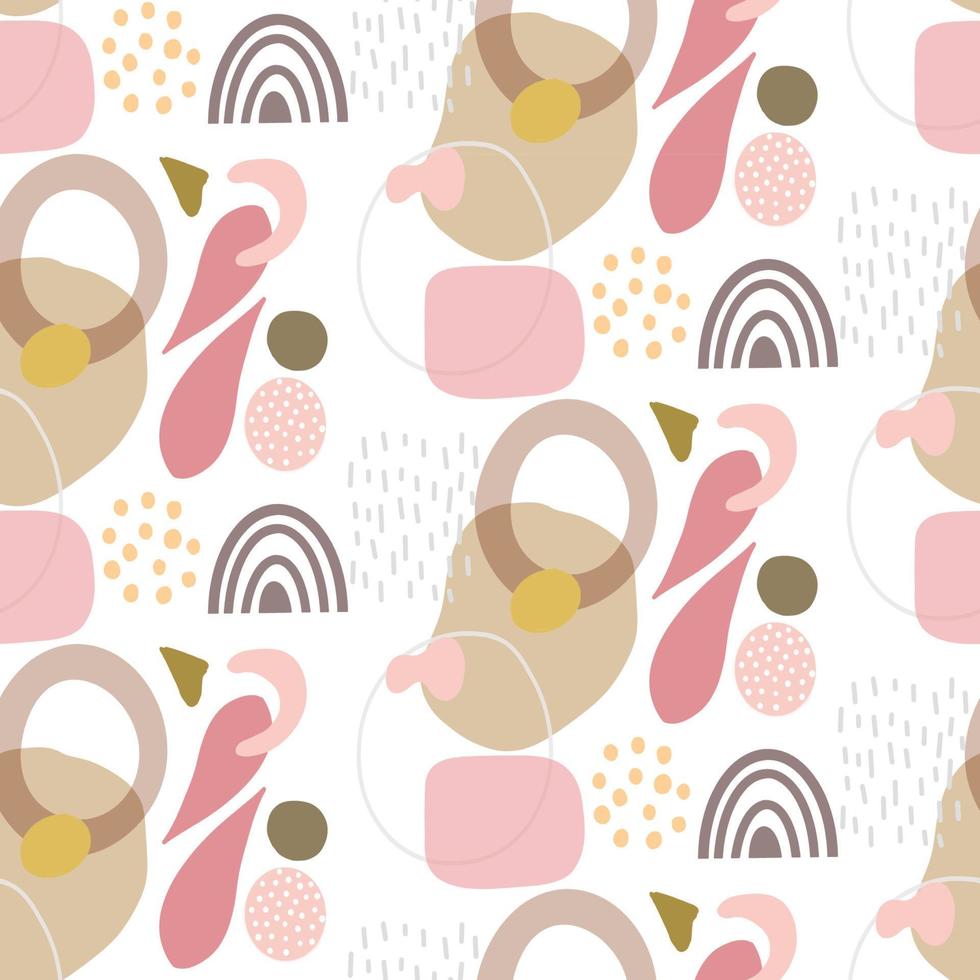 abstract background with hand drawn shapes design pattern vector