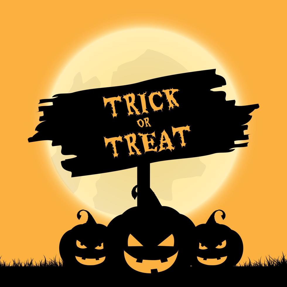 halloween trick or treat background vector