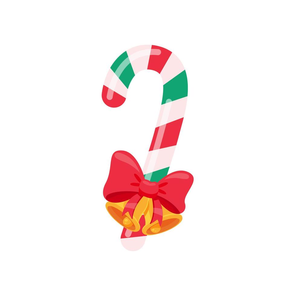 Christmas candy. Red and green colored candy bars for children. vector