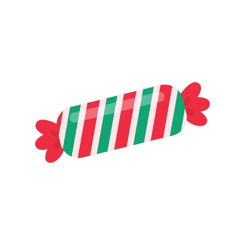 Christmas candy. Red and Green Candy Gifts for Kids on Christmas Day vector