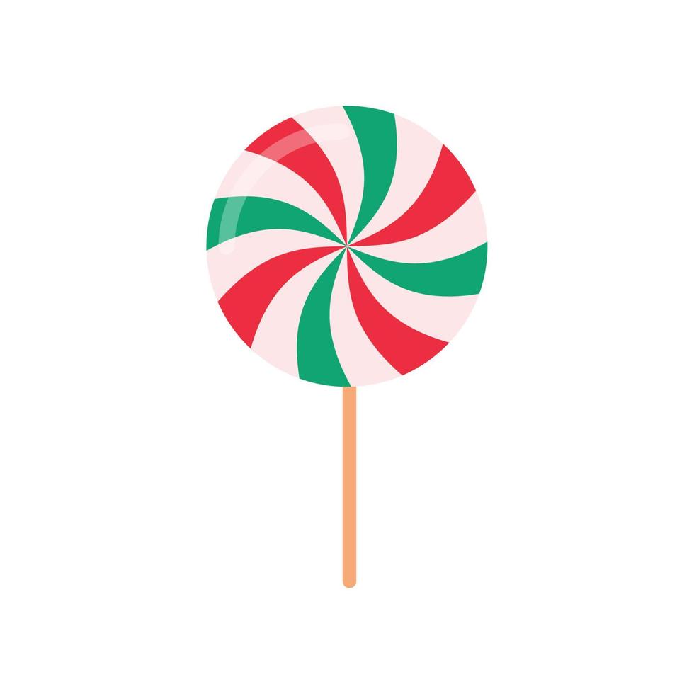 Christmas candy. Red and Green Candy Gifts for Kids on Christmas Day vector