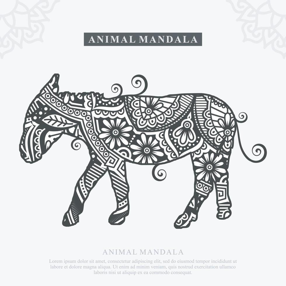 Animal Mandala Vector. decorative elements. vector illustration.