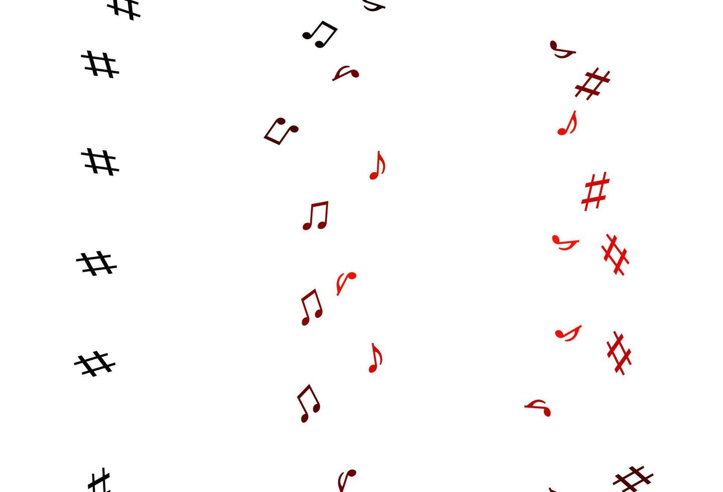 Light Red vector pattern with music elements.