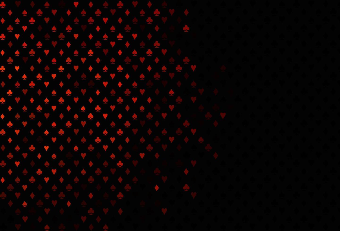 Dark red vector background with cards signs.